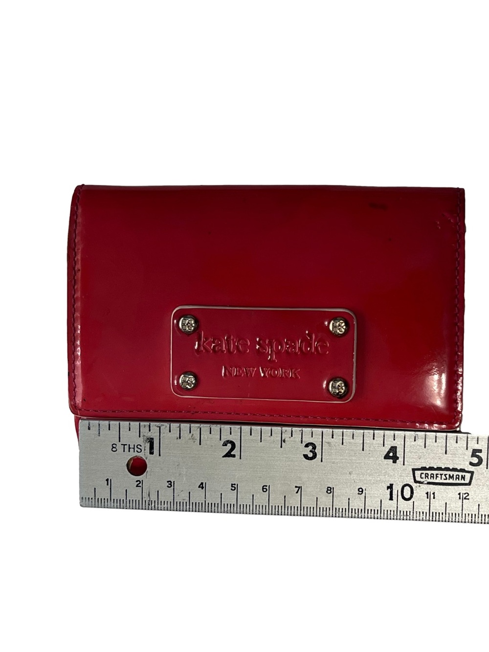 Vintage Kate Spade Patent Leather Trifold Wallet with coin purse - Picture 3 of 7
